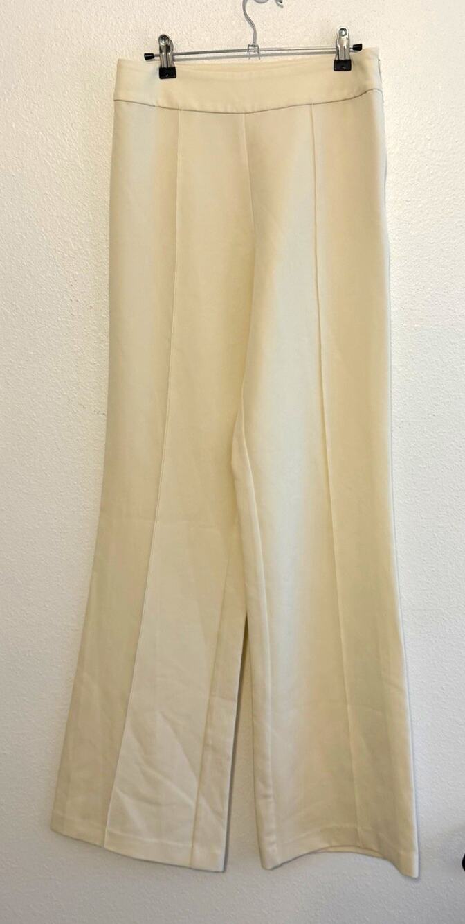 ASTR The Label Women’s Madison High Rise Ivory Wide-Leg Size S